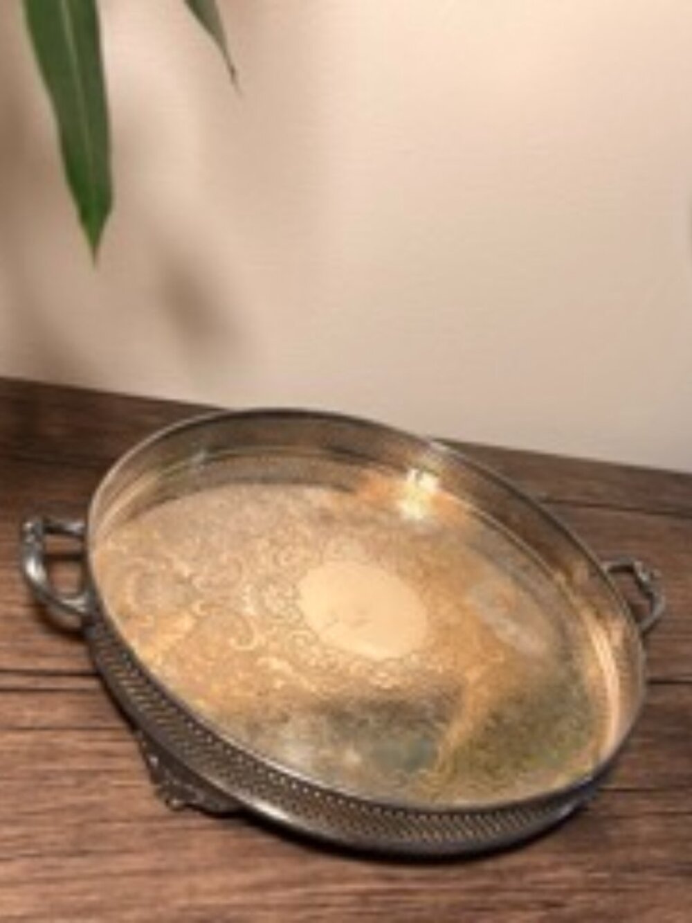 Vintage Sheffield Silver Co EPC Round Serving Tray - Picture 5 of 8